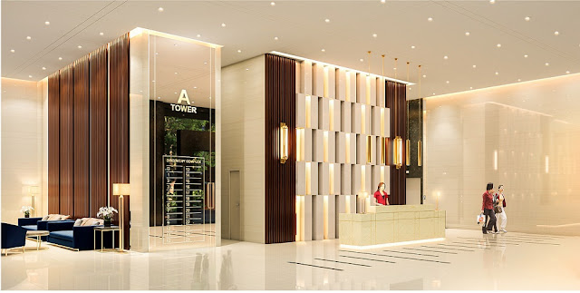 sảnh văn phòng Discovery complex 302 Cầu giấy